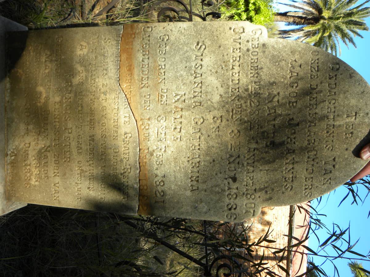 NAUDE Jacob Johannes 1807-1886 & Susanna Catharina 1821-1882 :: NAUDE Francis Peter 1885-1886