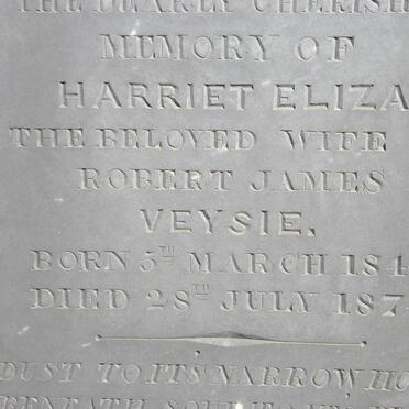 VEYSIE Harriet Eliza 1849-1974 :: VEYSIE Mary Harriet 1874-1874