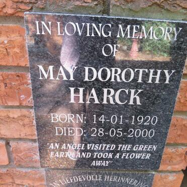 HARCK May Dorothy 1920-2000