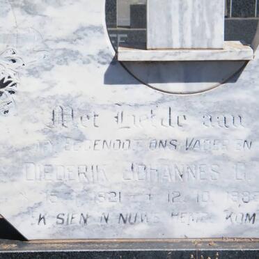 FOURIE Diederik Johannes G. 1921-1988