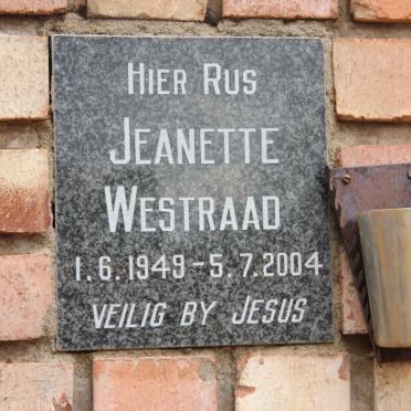 WESTRAAD Jeanette 1949-2004