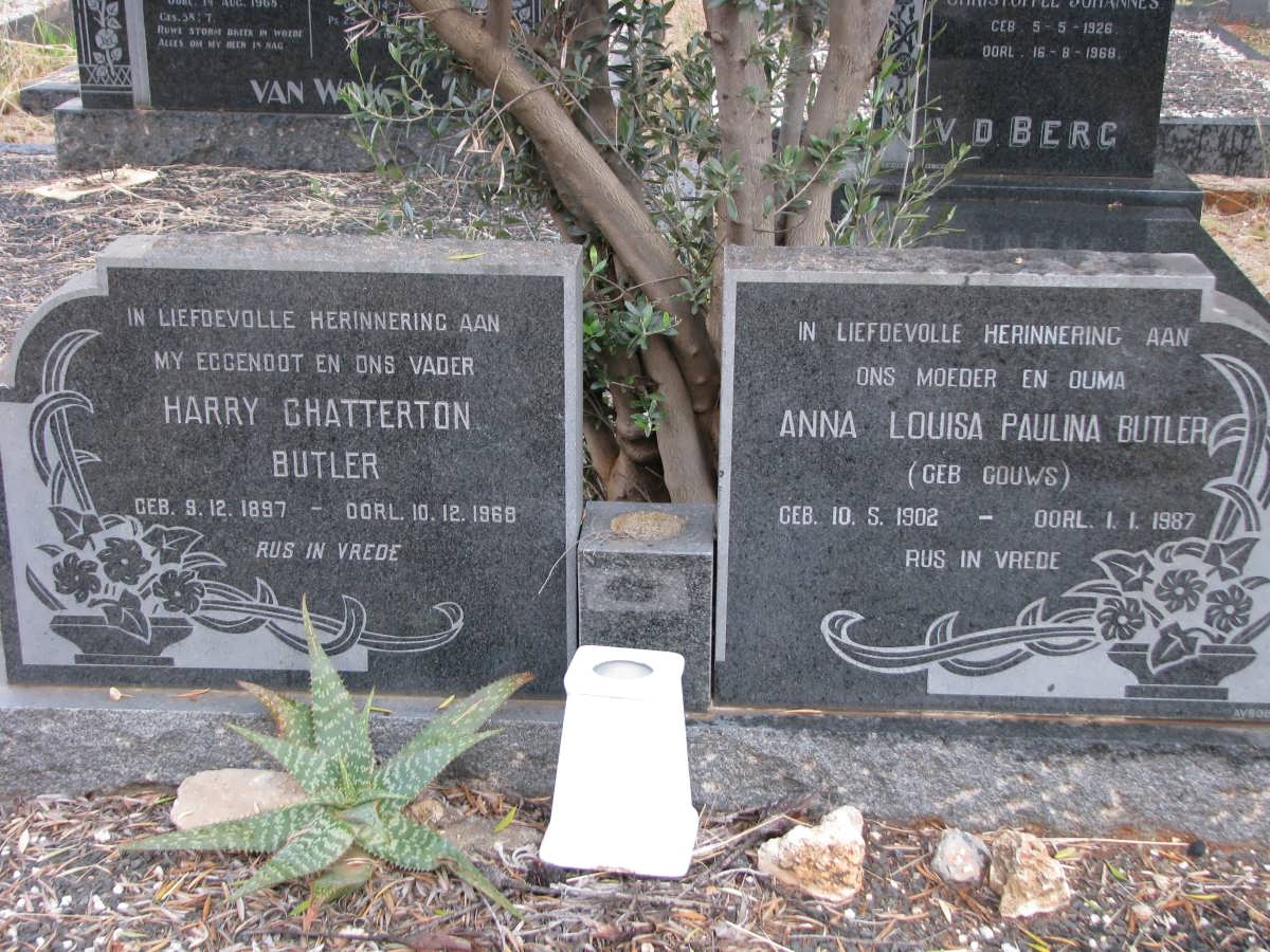 BUTLER Harry Chatterton 1897-1968 & Anna Louisa Paulina GOUWS 1902-1987