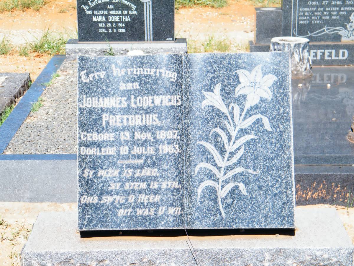 PRETORIUS Johannes Lodewicus 1897-1963