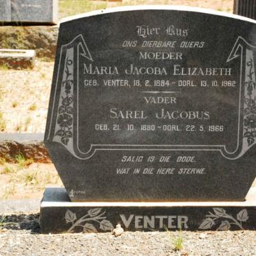 VENTER Sarel Jacobus 1880-1966 &amp; Maria Jacoba Elizabeth VENTER 1884-1962