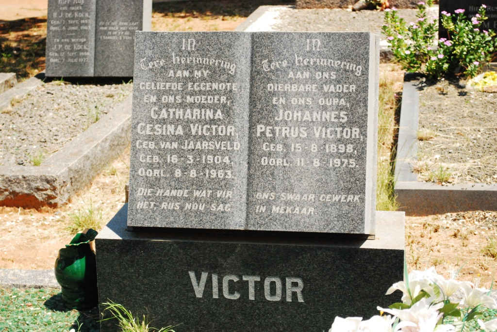 VICTOR Johannes Petrus 1898-1975 & Catharina Gesina VAN JAARSVELD 1904-1963