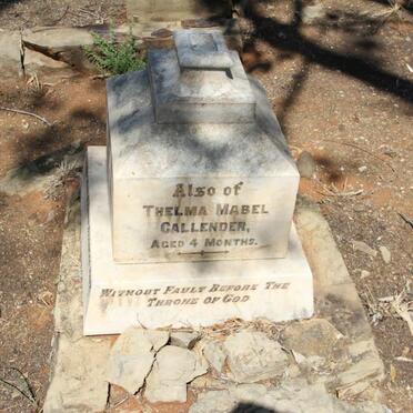 CALLENDER Gerald -1892 :: CALLENDER Thelma Mabel