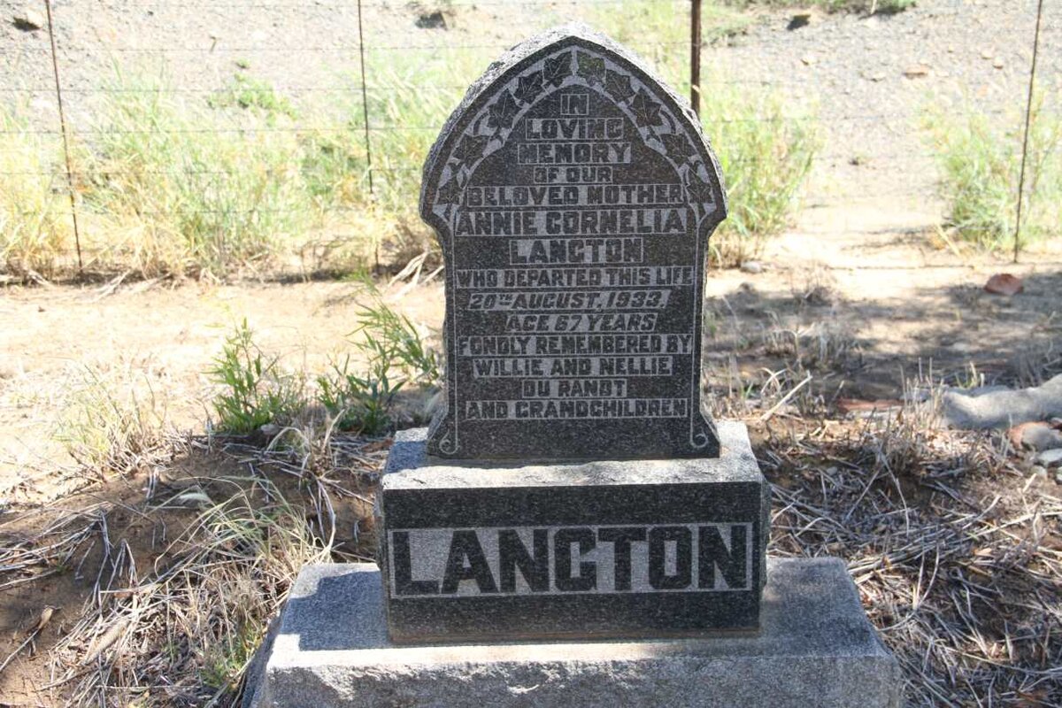 LANGTON Annie Cornelia -1933