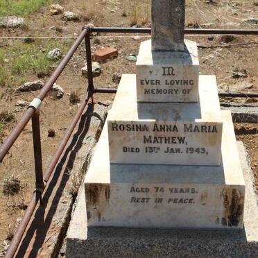 MATHEW Rosina Anna Maria -1943 