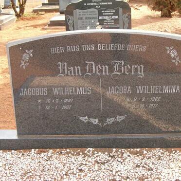 BERG Jacobus Wilhelmus, van den 1897-1987 &amp; Jacoba Wilhelmina 1902-1977
