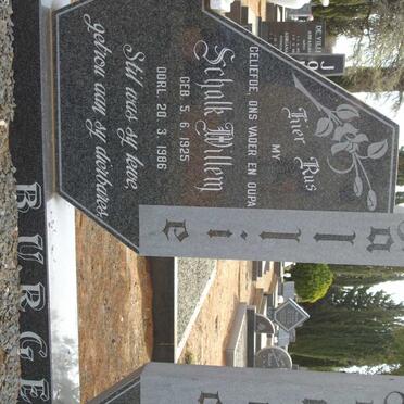 BURGER Schalk Willem 1925-1986