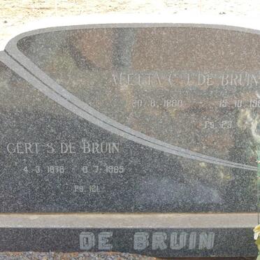 BRUIN Gert S., de 1876-1965 &amp; Aletta C.J. 1880-1980
