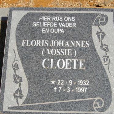 CLOETE Floris Johannes 1932-1997