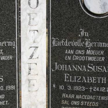 COETZEE Johanna Susanna Elizabeth 1923-2000