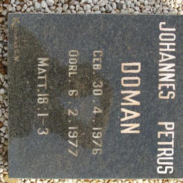 DOMAN Johannes Petrus 1976-1977