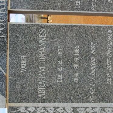 FOURIE Abraham Johannes 1878-1963