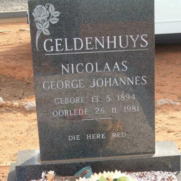 GELDENHUYS Nicolaas George Johannes 1894-1981