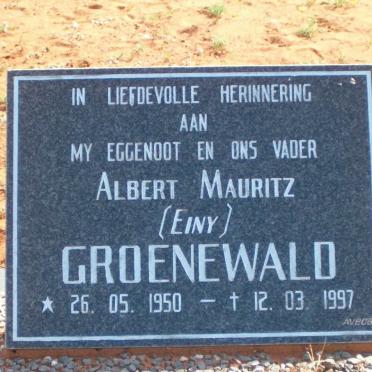 GROENEWALD Albert Mauritz 1950-1997