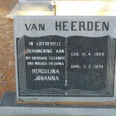 HEERDEN Herculina Johanna, van 1909-1974