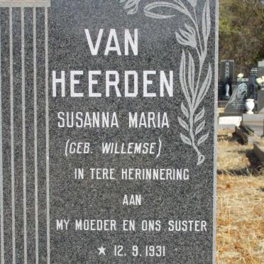 HEERDEN Susanna Maria, van nee WILLEMSE 1931-1977