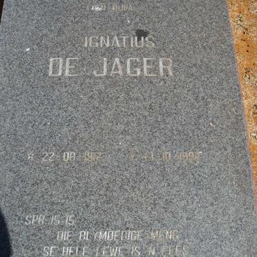 JAGER Ignatius, de 1912-1997