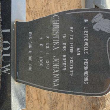 LOUW Christina Johanna 1940-1986