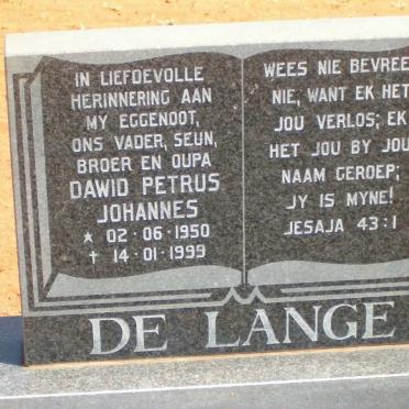 LANGE Dawid Petrus Johannes, de 1950-1999