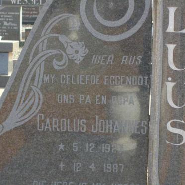 LUÜS Carolus Johannes 1927-1987