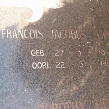 LOOTS Francois Jacobus Nicolaas 1898-1983 &amp; Dorothy Helen 1899-1987