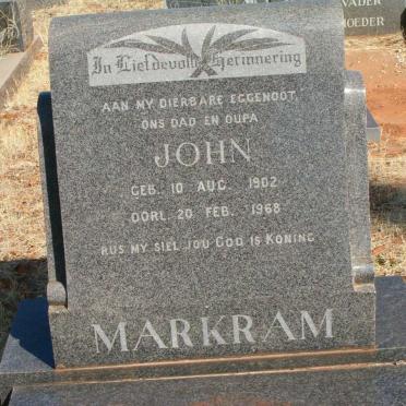MARKRAM John 1902-1968