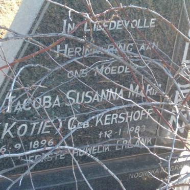 PAULSEN Jacoba Susanna Maria, formerly ERLANK nee KERSHOFF 1896-1983