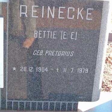 REINECKE E.E. nee PRETORIUS 1904-1979