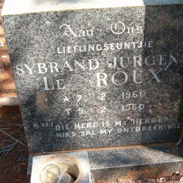 ROUX Sybrand Jurgens, le 1960-1960