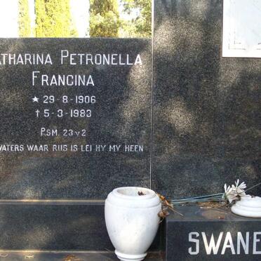 SWANEPOEL Catharina Petronella Francina 1906-1983