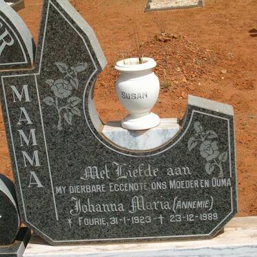 TONDER Johanna Maria, van nee FOURIE 1923-1989
