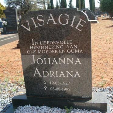 VISAGIE Johanna Adriana 1927-1998