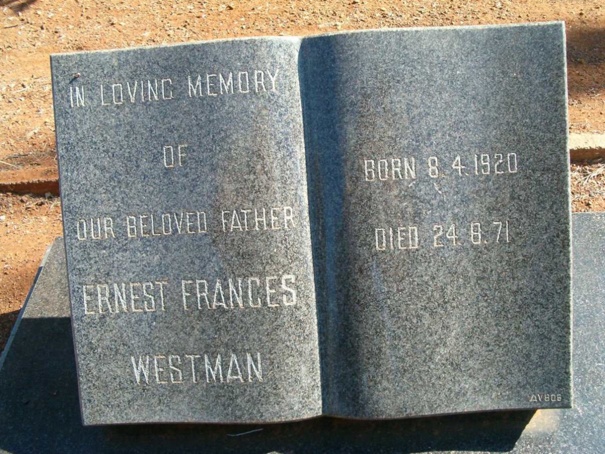 WESTMAN Ernest Frances 1920-1971