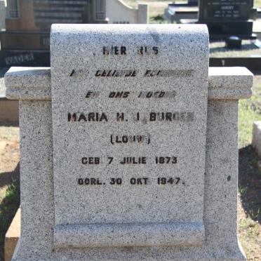 BURGER Maria H.J. nee LOUW 1873-1947