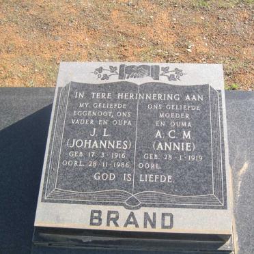 BRAND J.L. 1916-1986 &amp; A.C.M. 1919-