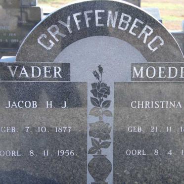 GRYFFENBERG Jacob H.J. 1877-1956 &amp; Christina S. 1896-1977