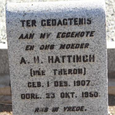 HATTINGH A.H. nee THERON 1907-1950