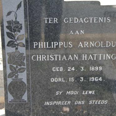 HATTINGH Philippus Arnoldus Christiaan 1899-1964