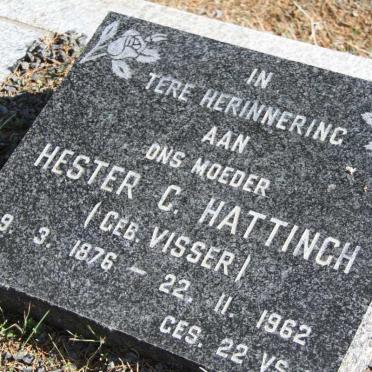 HATTINGH Hester C. nee VISSER 1876-1962