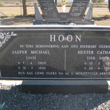 HOON Jasper Micheal 1909-1992 &amp; Hester Catharina LOUW 1914-1990