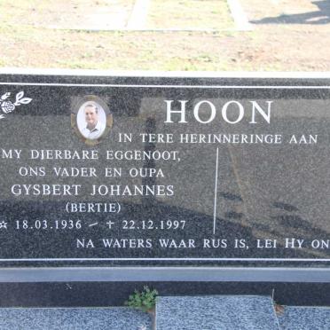 HOON Gysbert Johannes 1936-1997