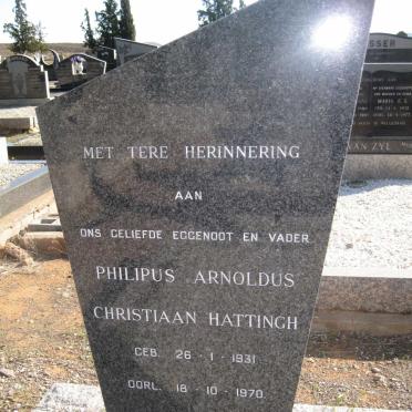 HATTINGH Philipus Arnoldus Christiaan 1931-1970