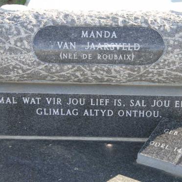 JAARSVELD Manda, van nee DE ROUBAIX 1964-1995