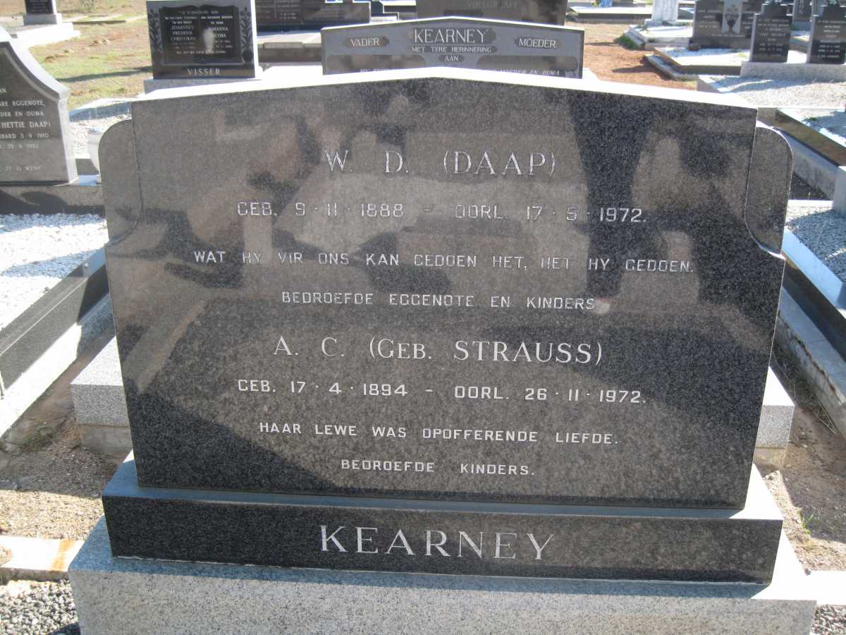 KEARNEY W.D. 1888-1972 & A.C. STRAUSS 1894-1972
