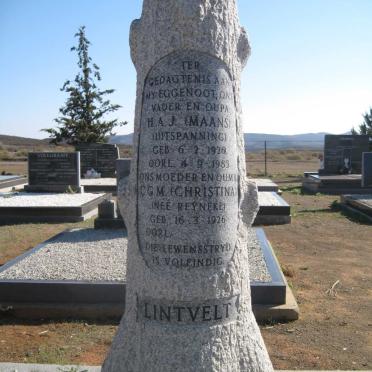LINTVELT H.A.J. 1920-1985 &amp; C.G.M. REYNEKE 1926-