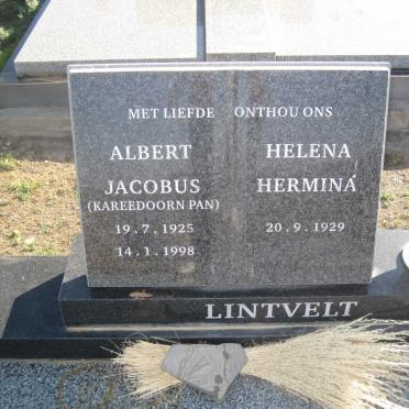 LINTVELT Albert Jacobus 1925-1998 &amp; Helena Hermina 1929-