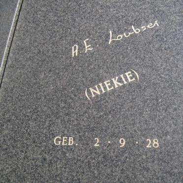 LOUBSER W.A. 1926-1991 &amp; A.E. 1928-